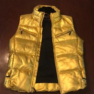 Gold Ralph Lauren 100% Real Lambskin 90% Down Vest
